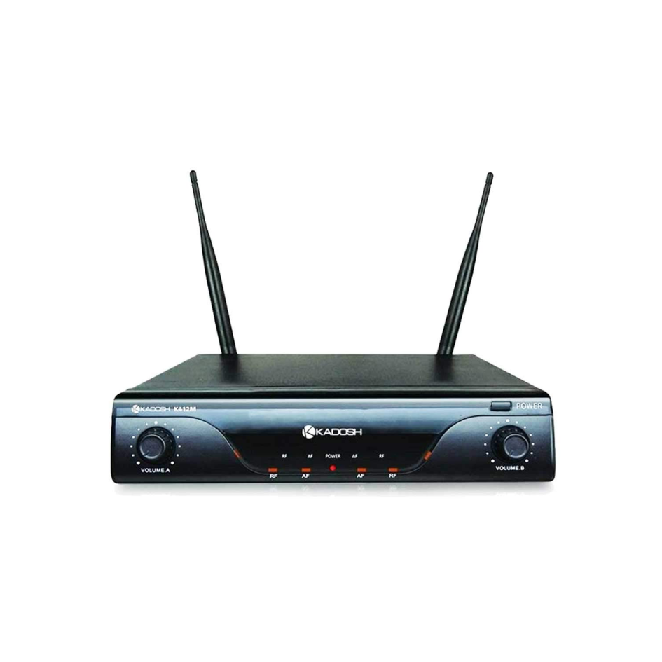 Microfone Duplo Kadosh K412 Sem Fio + Maleta Profissional