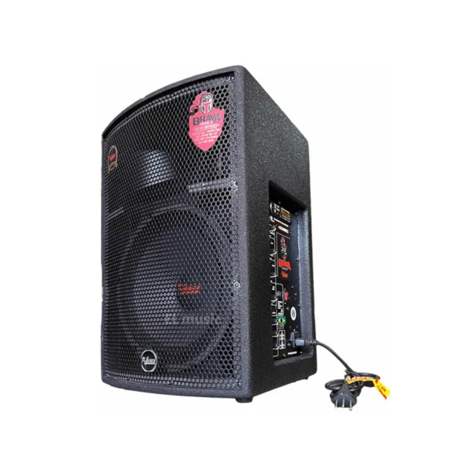 Caixa De Som Ativa 12pol Leacs Prof Mp3 Bluetooth Brava 1200 Cor Preto