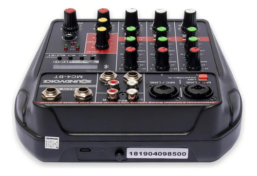 Mesa De Som Console Soundvoice Mc4-bt 4 Canais Bluetooth