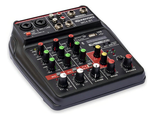 Mesa De Som Console Soundvoice Mc4-bt 4 Canais Bluetooth