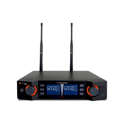 Microfone Duplo Dinâmico De Mão K-492 Cor Preto Kadosh