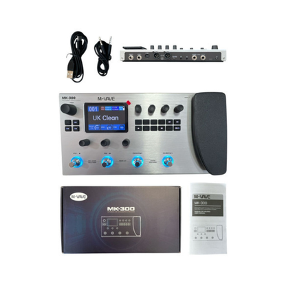 Pedaleira Guitarra Ou Baixo M Vave Mk300 Manual Em Portugues Cor Prateado