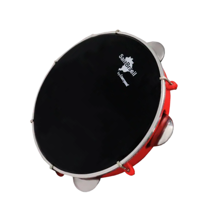 PANDEIRO 10 SAMBRASIL PELE PT STANDART VERMEL
