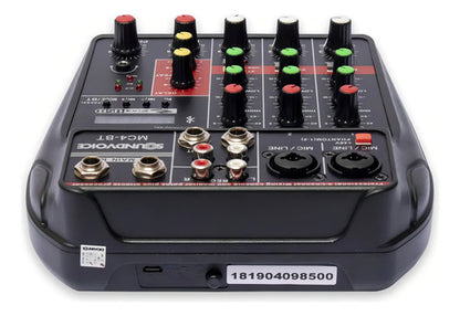 Mesa De Som Console Soundvoice Mc4-bt 4 Canais Bluetooth