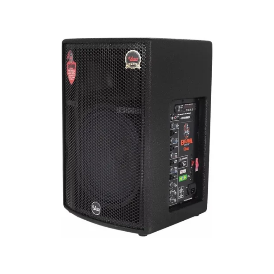Caixa De Som Ativa 12pol Leacs Prof Mp3 Bluetooth Brava 1200 Cor Preto