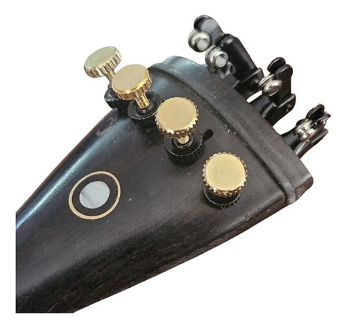 Micro Afinador De Violino Smart Preto E Dourado Kit Com 4