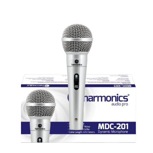 Microfone Dinâmico Profissional Com Cabo Harmonics Mdc201