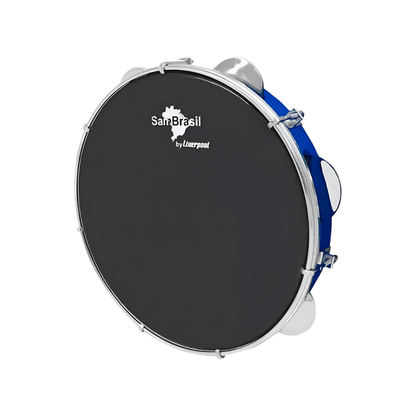 PANDEIRO 10 SAMBRASIL PELE PT PREMIUM AZUL