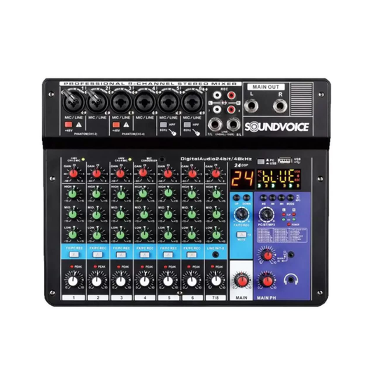 MESA DE SOM COMPACTA SOUNDVOICE MC8BT