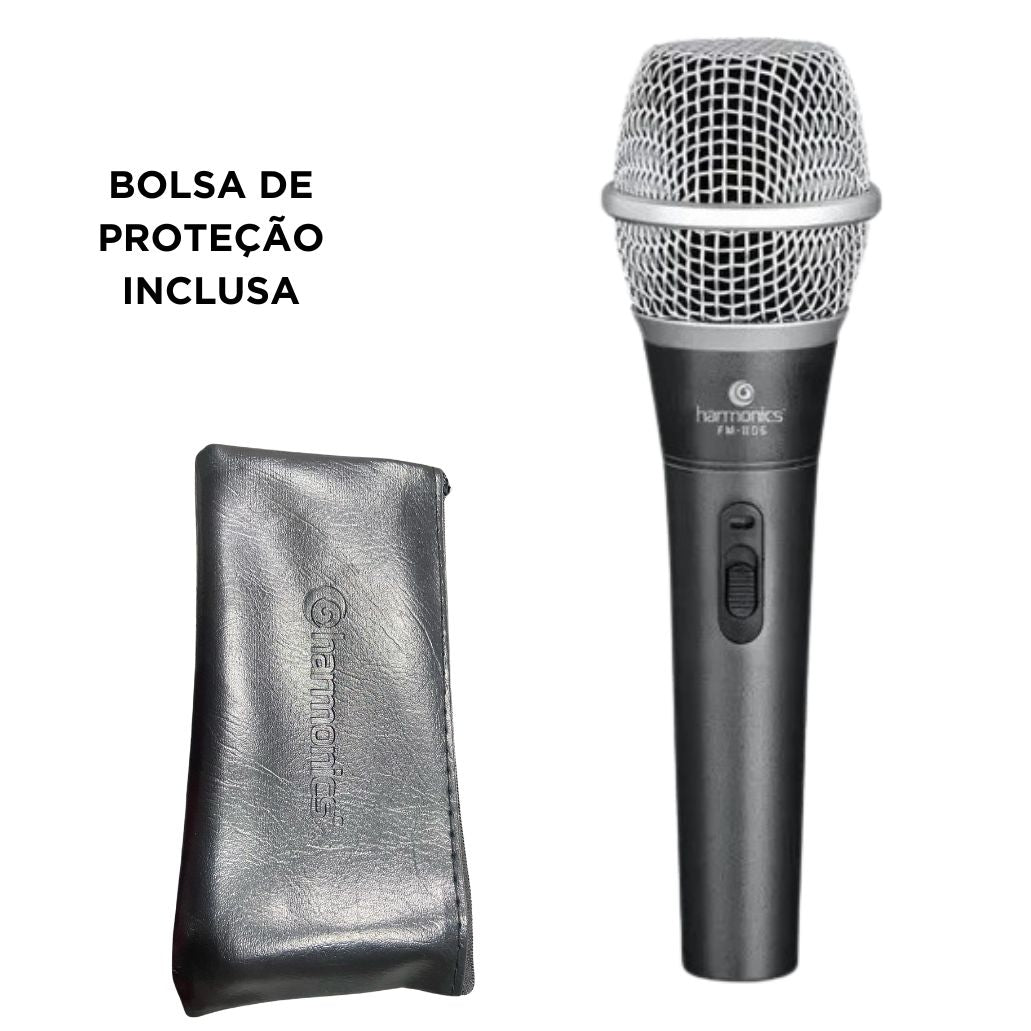 Microfone De Palco Harmonics Fm-805 + Cabo Xlr + Bolsa