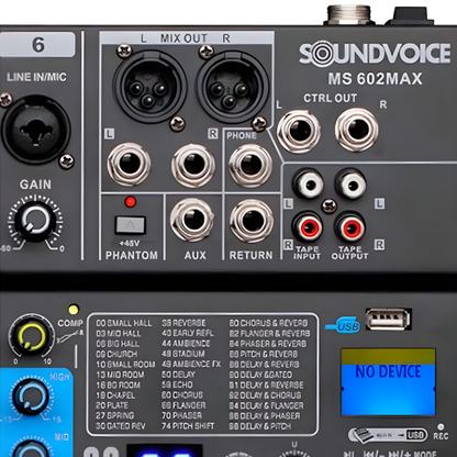 MESA SOUNDVOICE MS 602 MAX 6 CANAIS