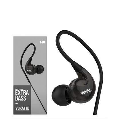 FONE DE OUVIDO VOKAL EXTRA BASS E40 PT