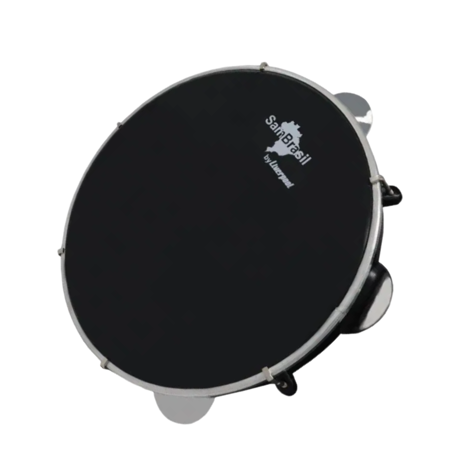 PANDEIRO 10 SAMBRASIL PELE PT STANDART AZUL