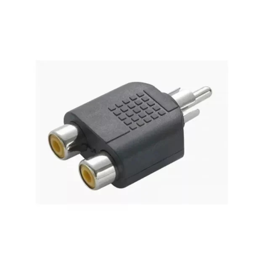 Adaptador Duplicador Splitter 2 Rca Femea 1 Rca Macho