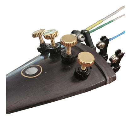Micro Afinador De Violino Smart Preto E Dourado Kit Com 4